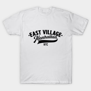 East Village Manhattan - NYC Minimal Logo T-Shirt